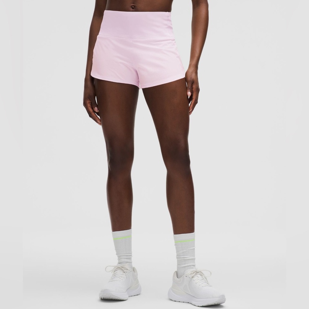 Lululemon-Speed Up High-Rise Lined Short 2.5 (Pink Organza)- Size 4